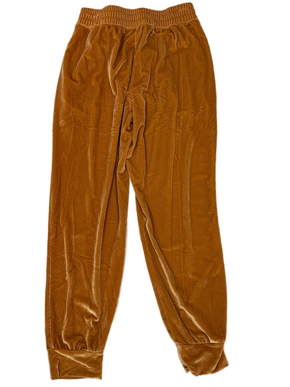 Fabletics Daria Luxe Velour Jogger Pants Light Honey Gold Mustard Yellow Size XS